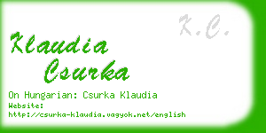 klaudia csurka business card